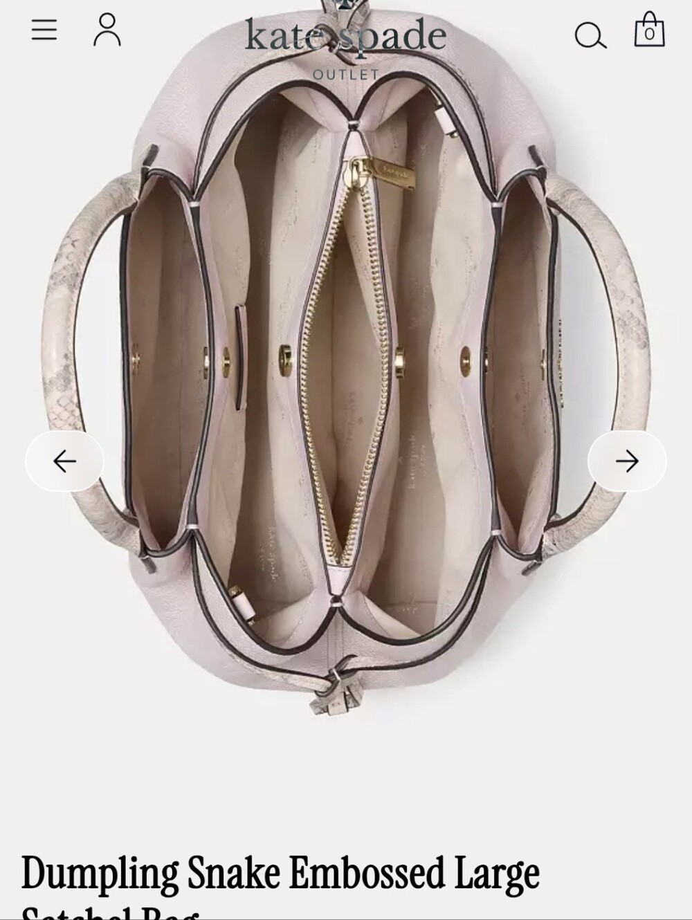 NWT Kate Spade Large Pink Snake Dumpling Satchel - Picture 14 of 15